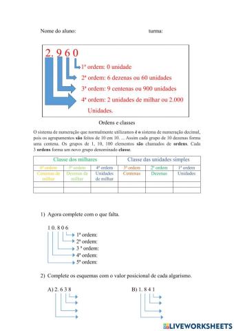 Ordens e classes