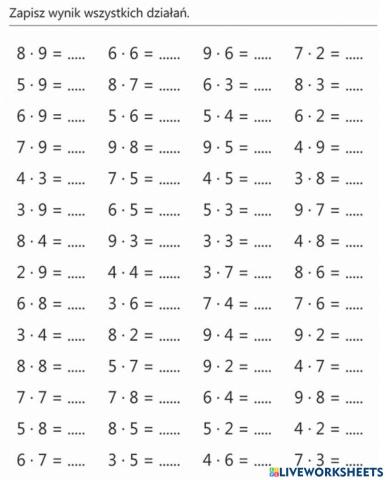 MAth - multiplication