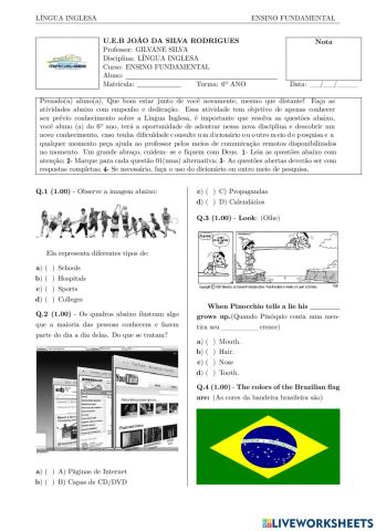 Nivelamento 6º ano