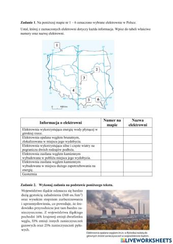 Powtórzenie wiadomości z działu Przemysł i rolnictwo w Polsce