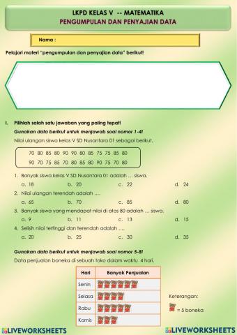 Matematika Penyajian Data