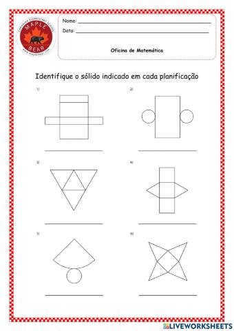 Planificação de sólidos geométricos