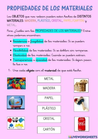 Materiales y propiedades