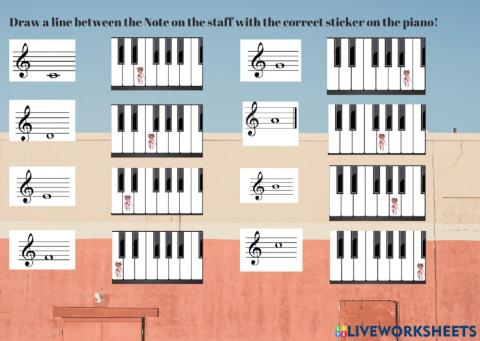 Worksheet Treble Clef C-C'