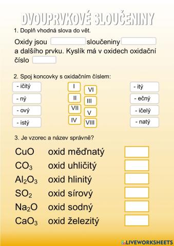 Dvouprvkové sloučeniny