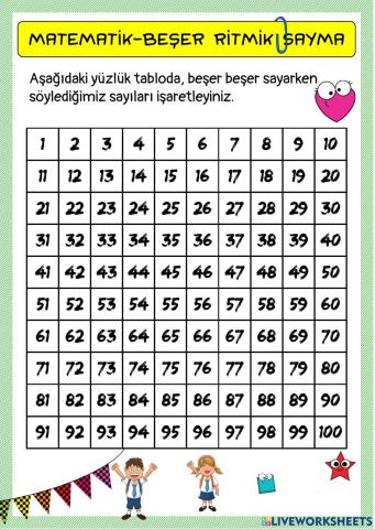 Beşer Ritmik Saymalar