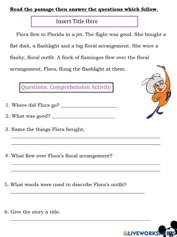 Reading Comprehension: Flora Flew to Florida