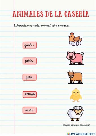 Animales de la casería