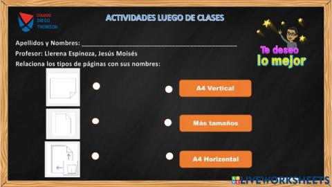 Ficha Abril Clase 1 - 4º grado