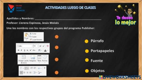 Ficha Abril Clase 1 - 5º grado