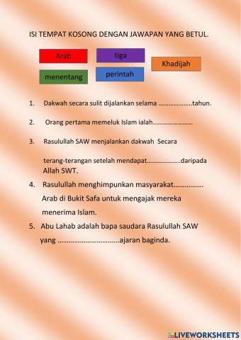 Seruan dakwah Rasulullah