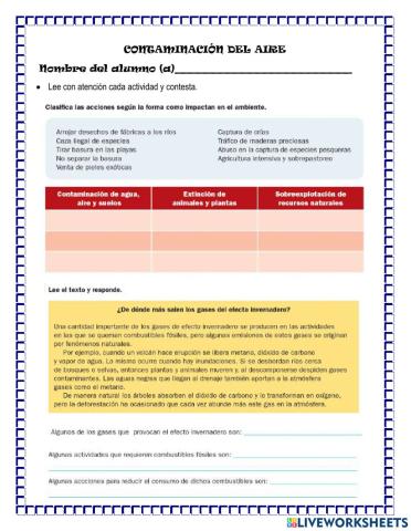 Contaminación del aire