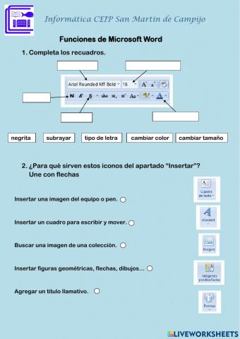 Funciones Word