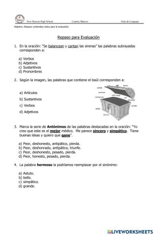 Repaso Gramática Lenguaje