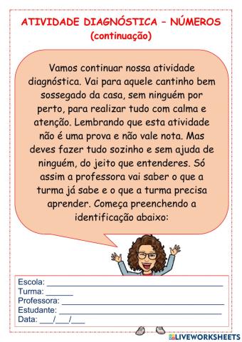 Atividade diagnóstica - números 2