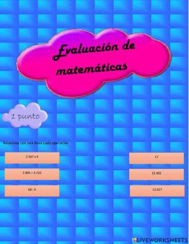 Evaluacion de matematicas