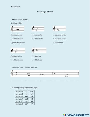 Ponavljanje: intervali