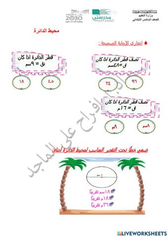 محيط الدائرة