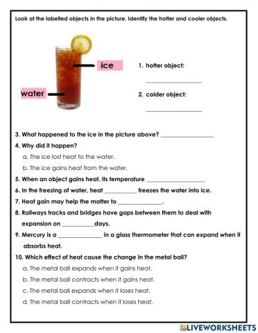 Heat Gain and Heat Loss