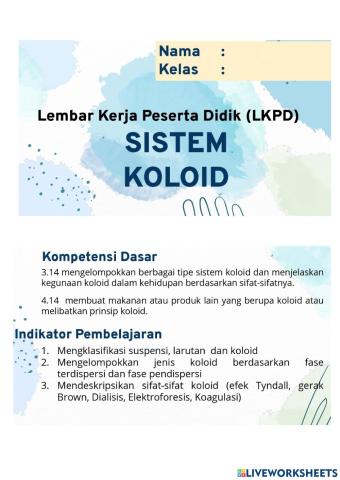 Koloid lkpd kelas 11