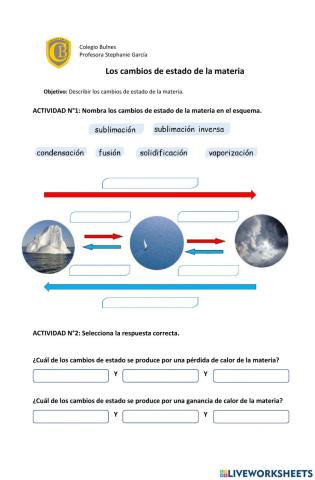 Cambios de estado