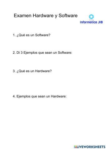 Examen Hardware y Software