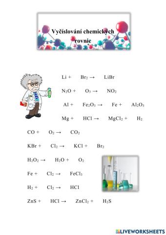 Vyčíslování chemických rovnic