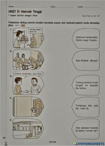 Unit 5: Sopan Santun dengan Jiran