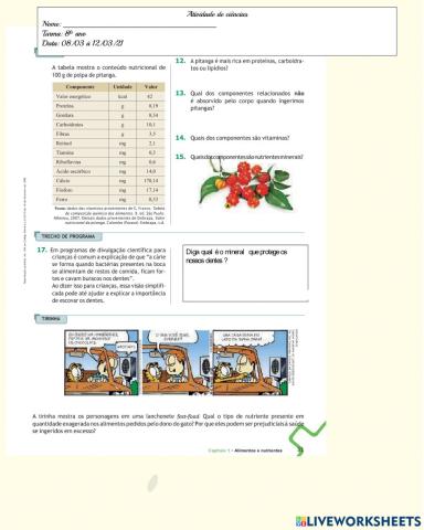 Alimentos e nutrientes