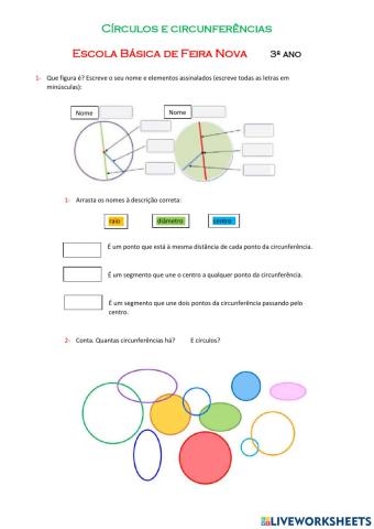 Círculos e circunferências