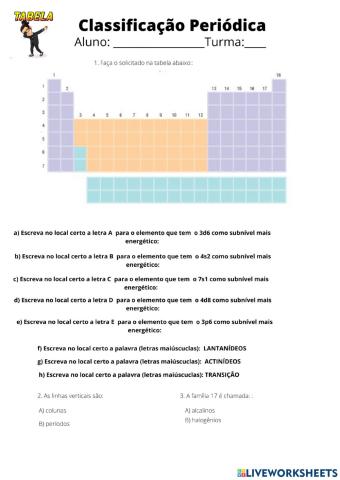 Classificação periódica