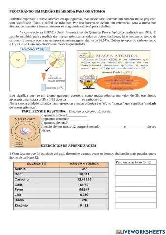 Atividade do carbono 12