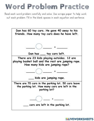 Word Problems 2