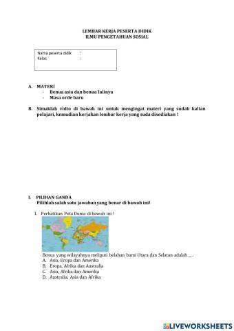 Latihan ujian sekolah