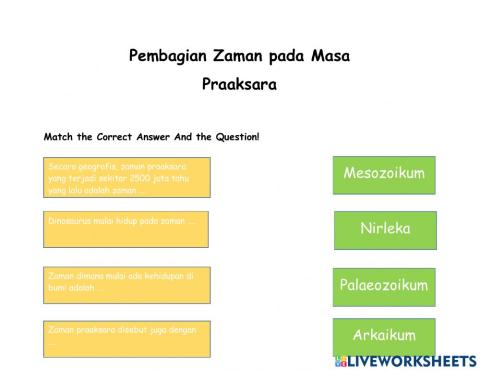 Masa Praaksara Geologis dan Arkeologis