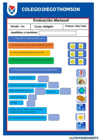 Evaluación de Religión