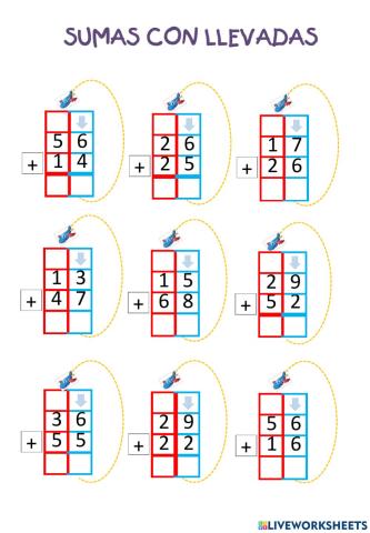 Sumas con llevadas