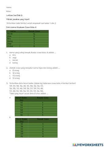 Latihan Soal Matematika Bab 8