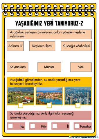 Yaşadığımız Yeri Tanıyoruz-2