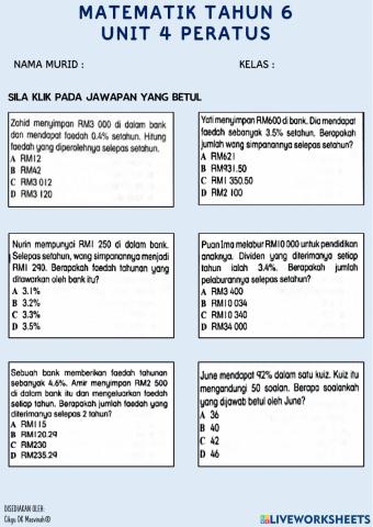 Penyelesaian masalah peratus