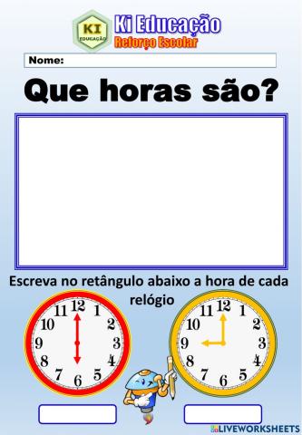 Que horas são?