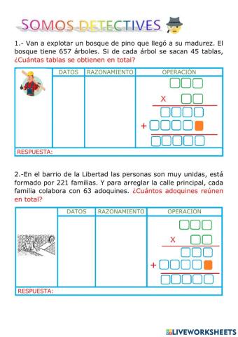 Problemas con multiplicación