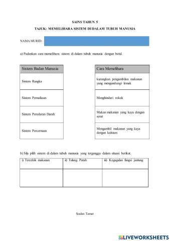 Cara Memelihara Sistem Tubuh Manusia