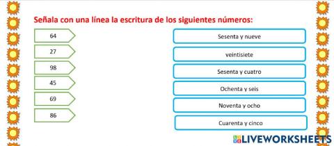 Numéros hasta el 99