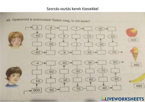 Szorzás-osztás 10-zel