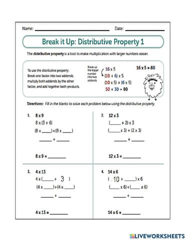 The Distributive Property and Associative Property