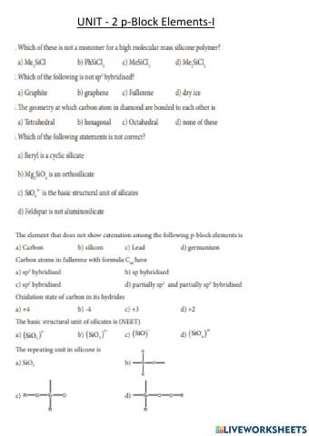 Chem U - 2 P Block Elements - 1