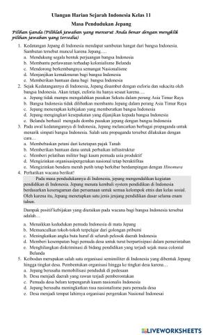 Ulangan SI Kelas 11