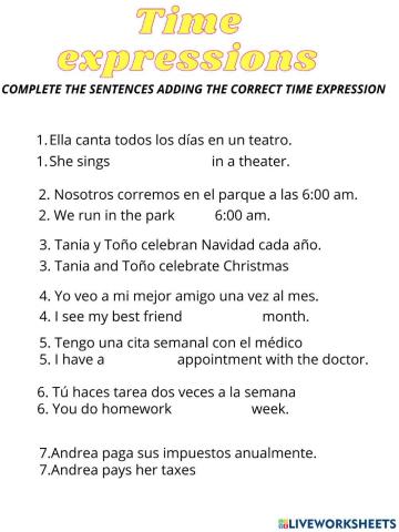 Time expressions