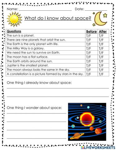 What do I know about space?